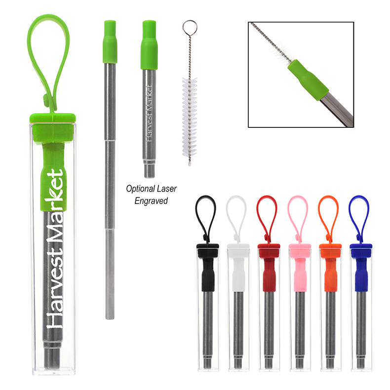 Collapsible Stainless Steel Straw Kit